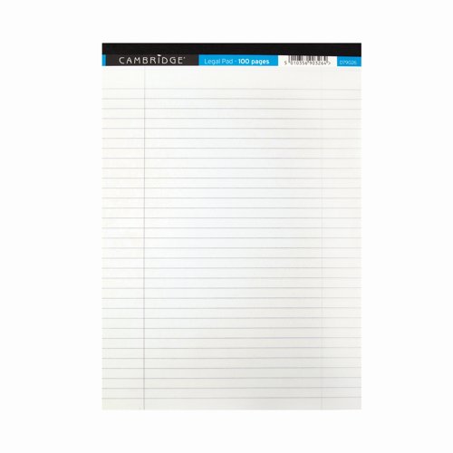 Cambridge Legal Pad A4 100pages White (Pack 10) D79026