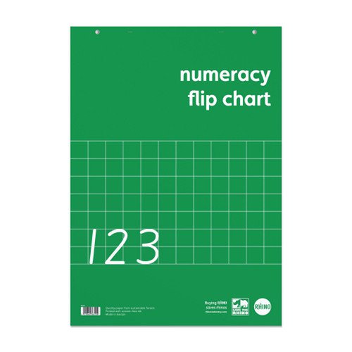 RHINO Educational Numeracy Flipchart Pad A1 30 Leaf (Pack 5) RENFC-2