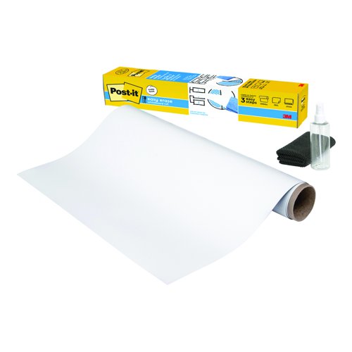 3M Post-it Easy Erase Whiteboard Roll 914x609mm White (Pack 6) EE3x2