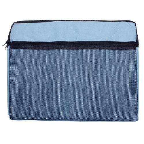 Canvas Zip Bag A4 Blue BAGCANA4BL