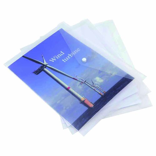Rapesco ECO Popper Wallet A4 Clear 1040