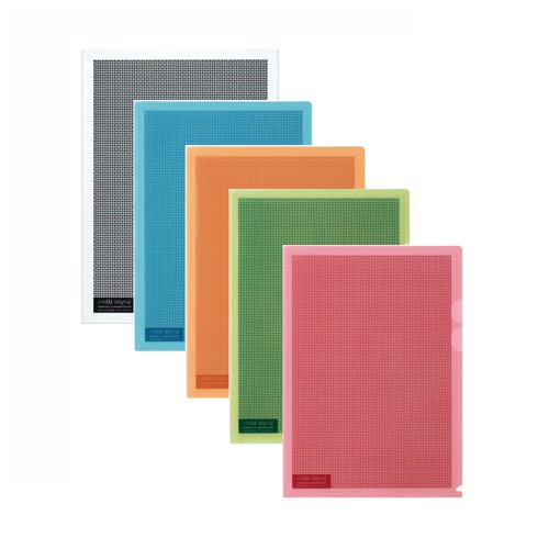PLUS Camouflage Polypropylene Folder A4 Assorted Colours (Pack 5)