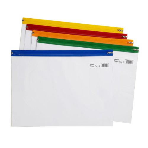 Snopake Zippa Bag S A4+ Assorted (Pack 25) 12814