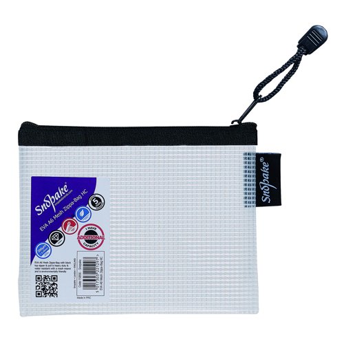 Snopake EVA Mesh Zippa Bag A6 Black (Pack 3) 15856