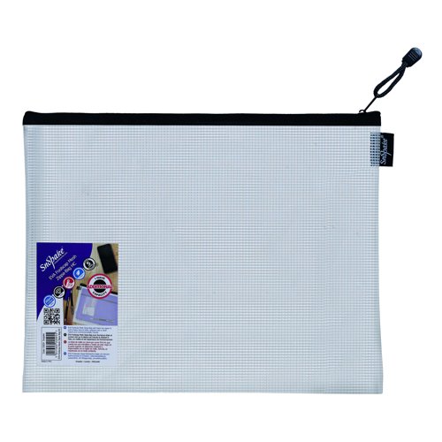 Snopake EVA Mesh Zippa Bag Foolscap Black (Pack 3) 15839