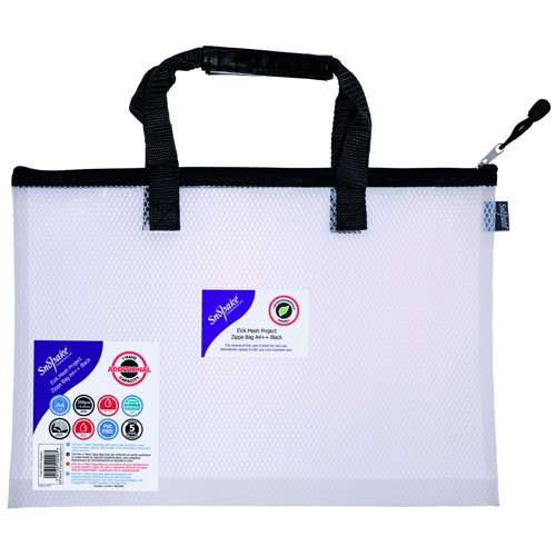 Snopake EVA Mesh High Capacity Project Zippa Bag A4++ 405x280mm Black 15870
