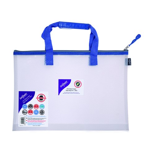 Snopake EVA Mesh High Capacity Project Zippa Bag A4++ 405x280mm Blue 15871