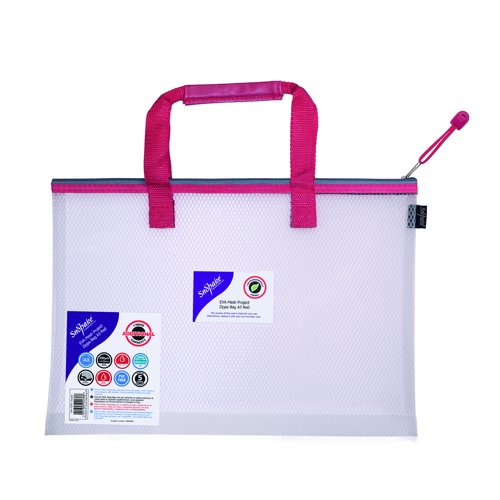 Snopake EVA Mesh High Capacity Project Zippa Bag A3 480x350mm Red 15876