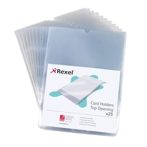 Rexel Card Holder A4 Clear (Pack 25) 12092