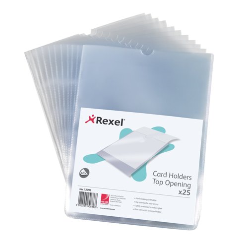 Rexel Card Holder A5 Clear (Pack 25) 12093