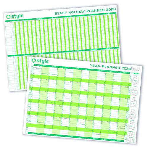 Q-Connect Academic Planner Mounted 855 x 610mm 2020-2021 KFAYPM20