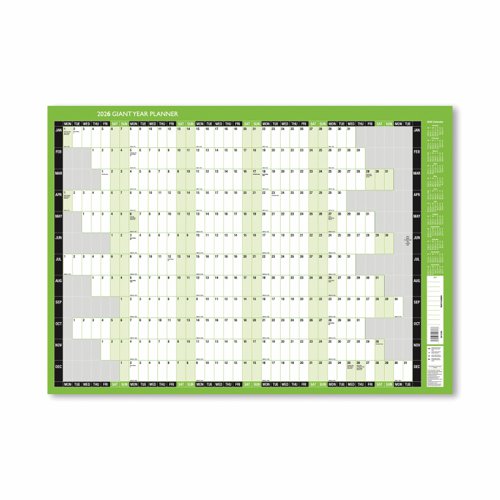 Giant Year Planner Unmounted 2026