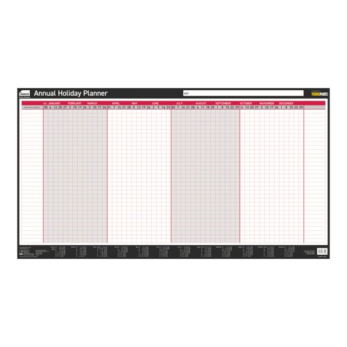 Sasco Annual Holiday Year Planner 2027 Unmounted 2410301