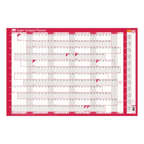 Sasco Super Compact Year Planner 2027 Unmounted 400x285mm 2410288