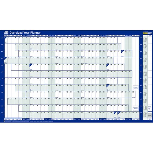 Sasco Oversized Year Planner 2026 Unmounted 1100x610mm 2410263
