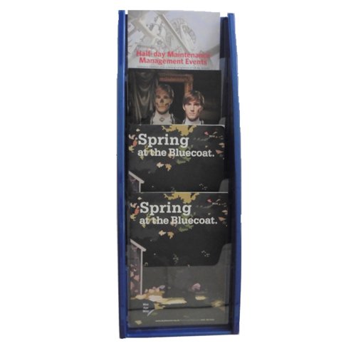 Literature Wall Display 3 Pocket A4 Blue