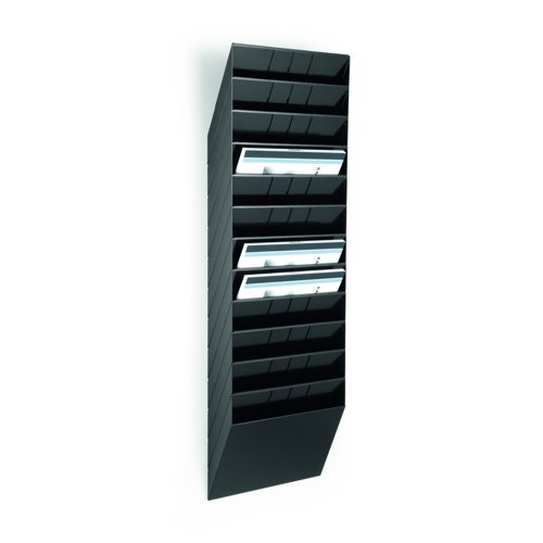 Durable FLEXIBOXX Literature Holder 12xA4 Landscape Black 1709781060