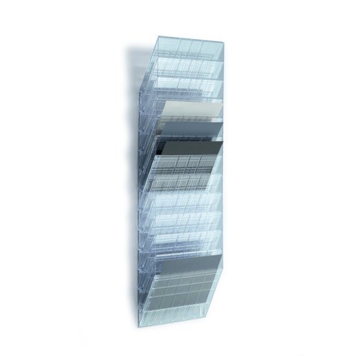 Durable FLEXIBOXX Literature Holder 12xA4 Landscape Transparent 1709781400