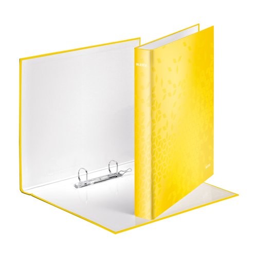 Leitz WOW Ring Binder A4+ 25mm Yellow (Pack 10) 42410016