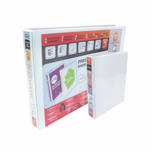 Elba Panorama Presentation Ring Binder 2-Ring A5 25mm White 400008434