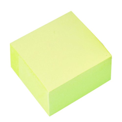 Value Repositionable Notes Cube 75x75mm Yellow