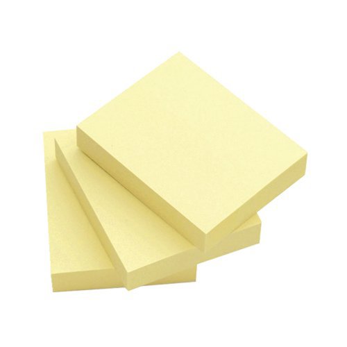 Sticky Note Pads 50x75mm Yellow (Pack 12)