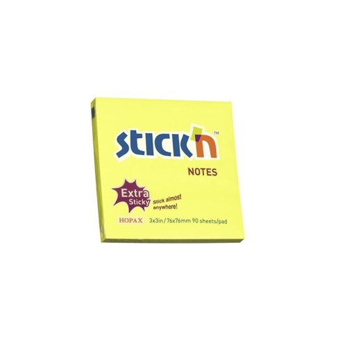 Extra Sticky Note Pads 76x76mm Yellow (Pack 12)