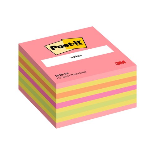 3M Post-it Notes Cube 76x76mm Neon Pink 2028-NP
