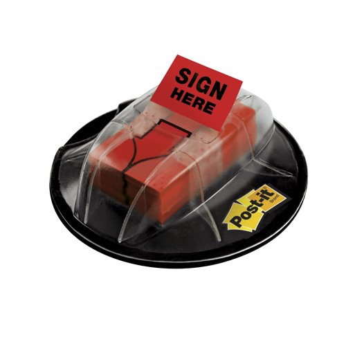 3M Post-it Index Sign Here Desk Dispenser Red 680-SHVR200