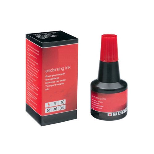 Endorsing Ink Bottle 28ml Red