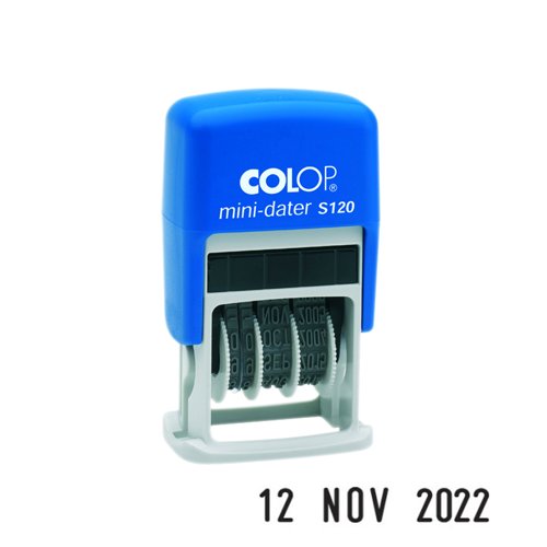 COLOP S120 Mini Dater Self-Inking Rubber Stamp 104732