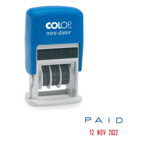 COLOP Mini Dater Stamp PAID S160/L2 105136