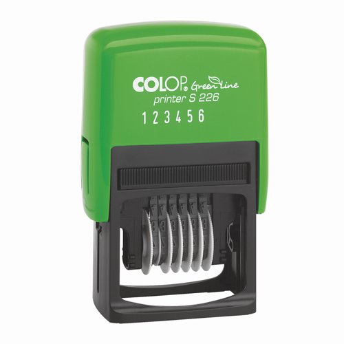 COLOP S226 Green Line Self-Inking Numbering Stamp 3226