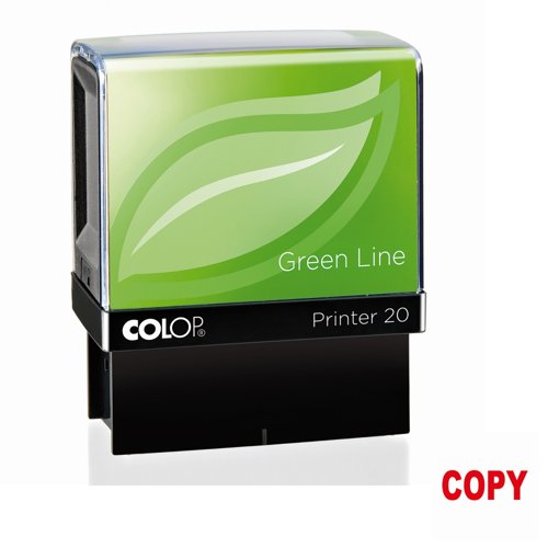 COLOP Printer 20 Green Line Word Stamp 35x12mm COPY Red 148233