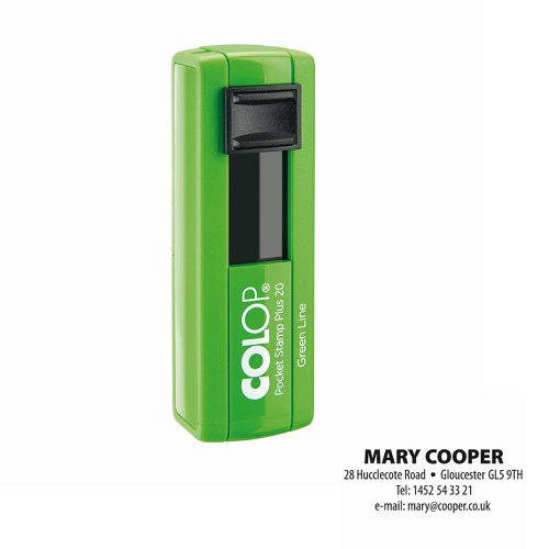 COLOP Pocket Plus 20 Green Line Custom Stamp (Redemption Voucher) C147500V