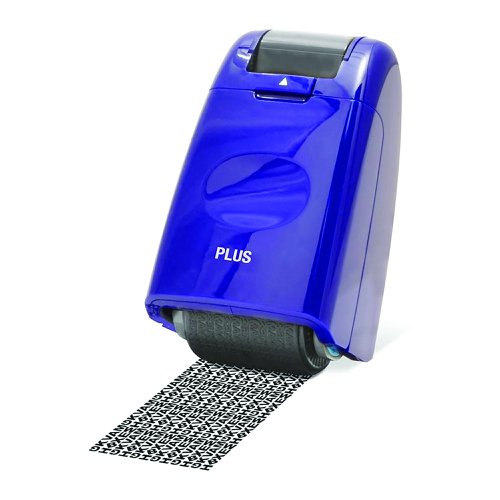 PLUS Camouflage Self Inking Roller Stamp Blue 38094