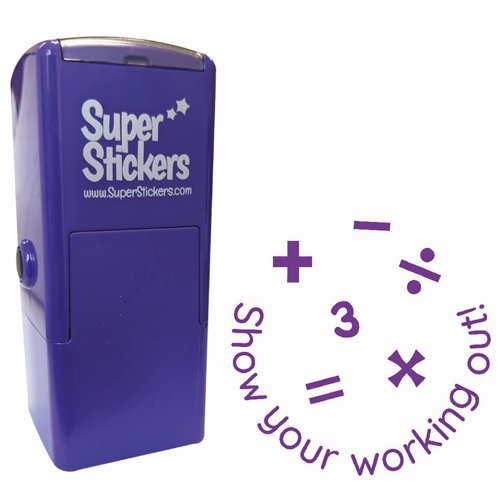 Trodat Education Marking Stamp 23x23mm Show Your Working Out Symbols 180686