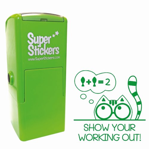 Trodat Education Marking Stamp 23x23mm Remember To Show Your Working Out Cat 180683
