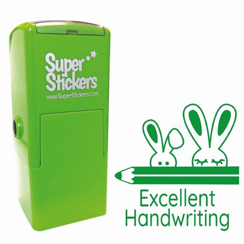Trodat Education Marking Stamp 23x23mm Excellent Handwriting Bunnies 180688