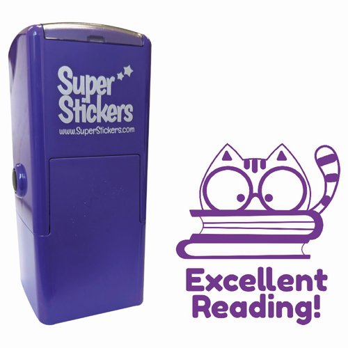 Trodat Education Marking Stamp 23x23mm Excellent Reading Cat 180691