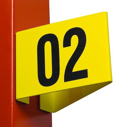 Beaverswood Aisle Marker Magnetic Angled Design 95x130mm Yellow AM1TM/Y