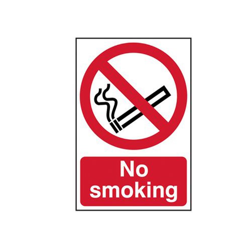 Scan No Smoking Sign PVC 200x300mm 0550