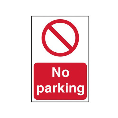 Scan No Parking Sign PVC 200x300mm 0605