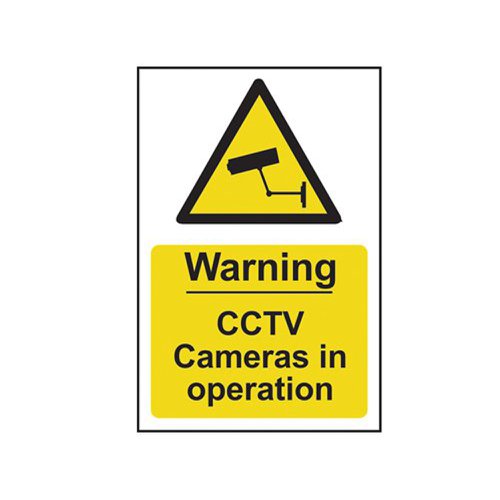Scan Warning CCTV Cameras in Operation Sign PVC 200x300mm 1311