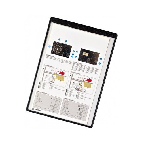 Djois Magnetic Framed Pockets A4 Black (Pack 5) TAD194607
