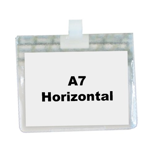 Beaverswood Industrial Strength Pocket Clip-On 110x60mm A7 Landscape Clear (Pack 100) CP7H/100