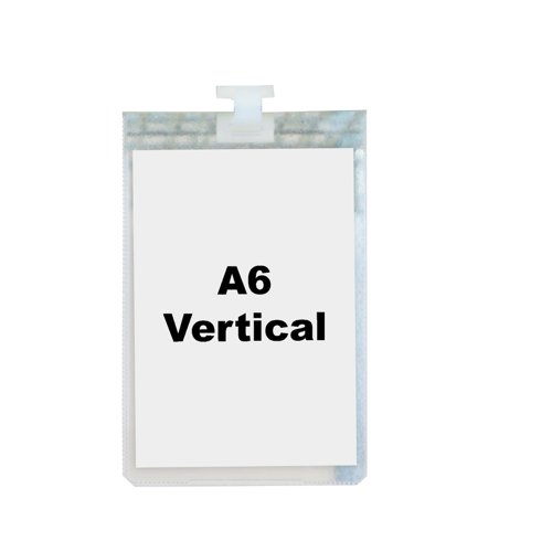 Beaverswood Industrial Strength Pocket Clip-On 110x155mm A6 Portrait Clear (Pack 10) CP6V/10