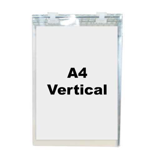 Beaverswood Industrial Strength Pocket Clip-On 220x310mm A4 Portrait Clear (Pack 10) CP4V/10