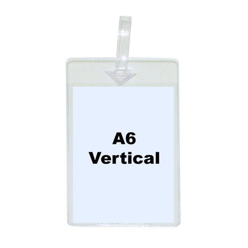 Beaverswood Industrial Strength Pocket Tie-On 110x150mm A6 Portrait Clear (Pack 50) TP6V/50
