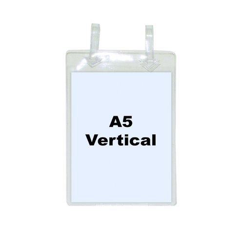 Beaverswood Industrial Strength Pocket Tie-On 160x215mm A5 Portrait Clear (Pack 10) TP5V/10